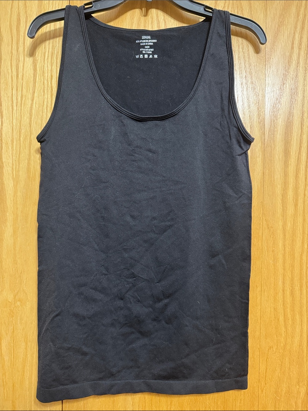 Zenana Black Stretch Scoop Tank